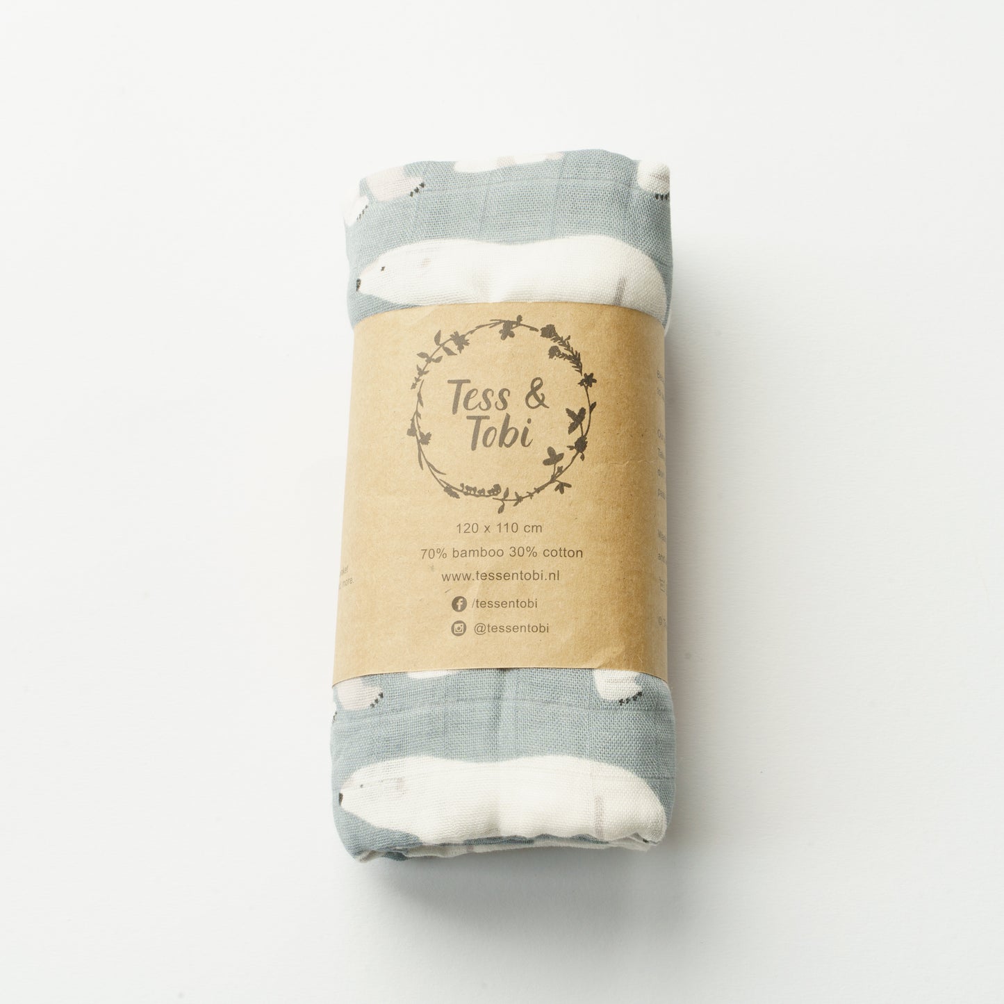 Hydrofiele doek XL | blauw met ijsberen