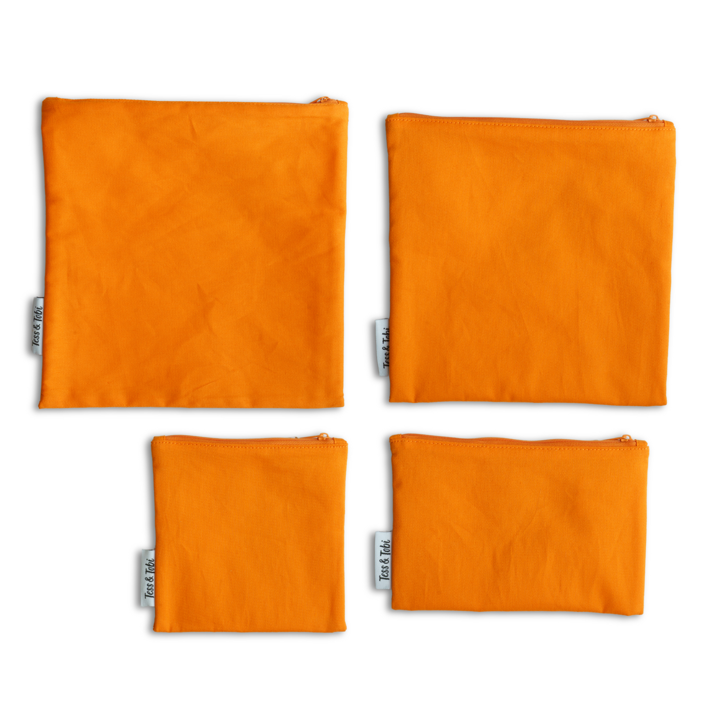 Wasbaar snackzakje | Oranje | 14x14cm