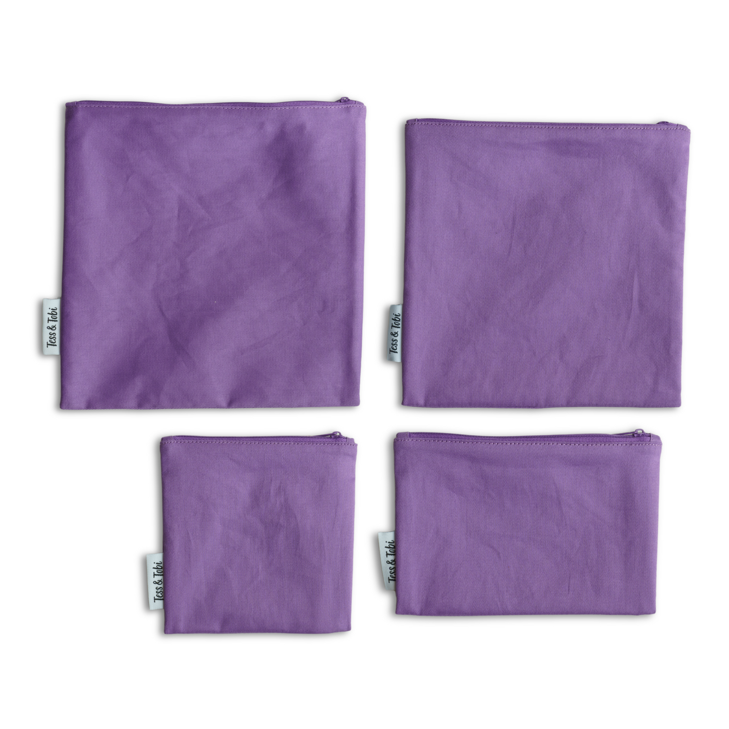 Wasbaar boterhamzakje 2.0 | Paars | 22x22cm