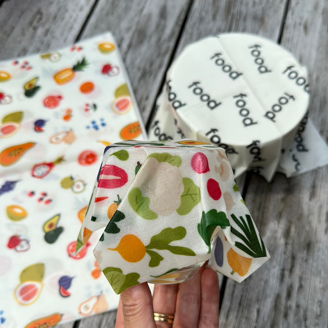 Bijenwas doeken | 3 maten | groente en fruit