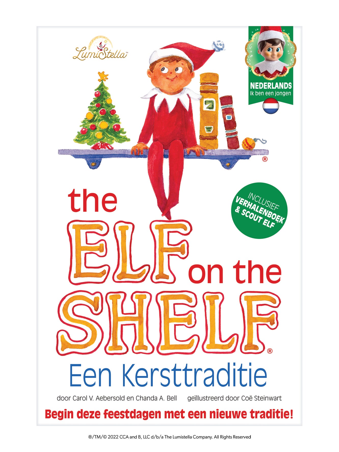 Elf on the shelf | jongen | met boek Nederlands