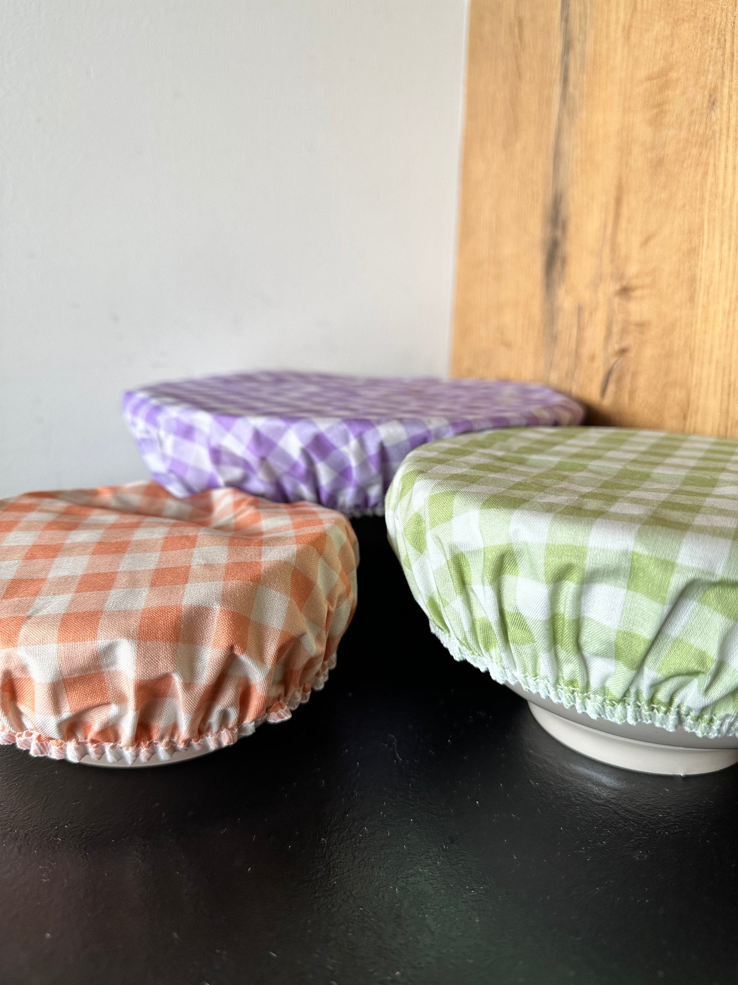 Tess & Tobi | bowl covers | set van 3 | ruitjes