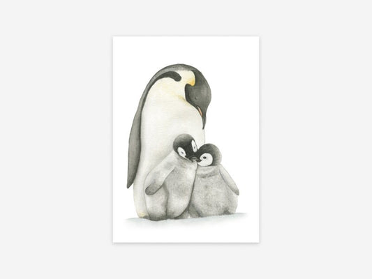 Postkaart Appeloogje | Pinguïns