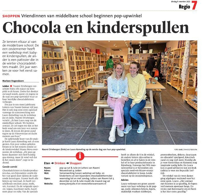 Pop-up winkel in Leiden!
