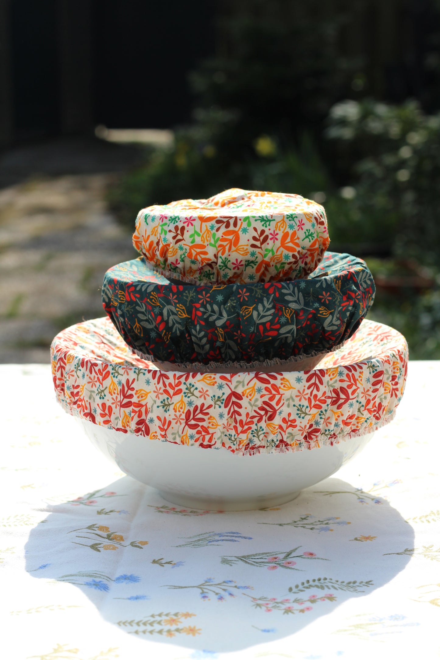Tess & Tobi  | bowl covers | set van 3 | SillyGoose| Blaadjes