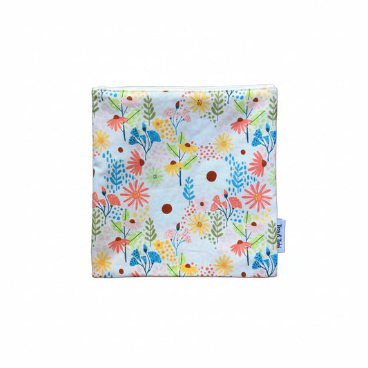 Wasbaar boterhamzakje - Bloemen Mix - 22 x 22 cm