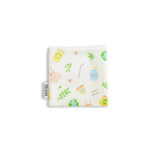 Wasbaar snackzakje | zero waste | 14x14cm