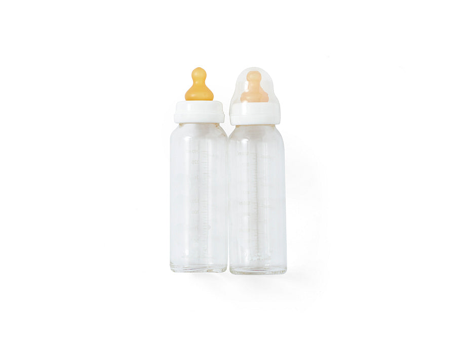 Hevea | Glazen baby zuigfles | 3-24 maanden | 240ml | anti-colic