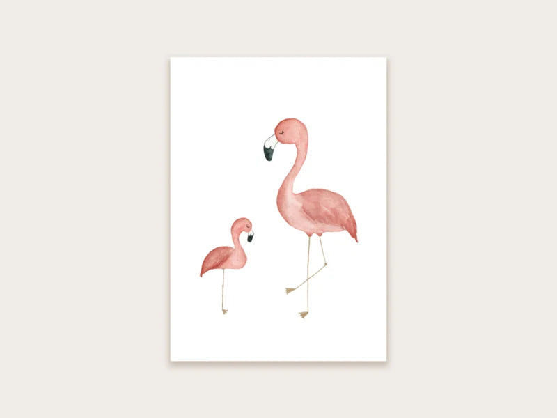Postkaart Appeloogje | flamingo