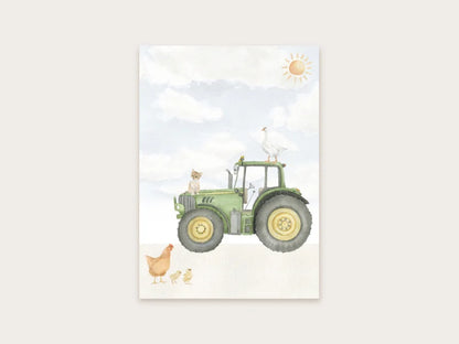 Postkaart Appeloogje | tractor